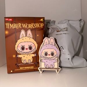 Popmart PopLand Timber Workshop Swinging Plush Pendant- Purple